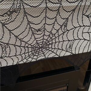 Black Spider Web Lace Fabric mantel NEW